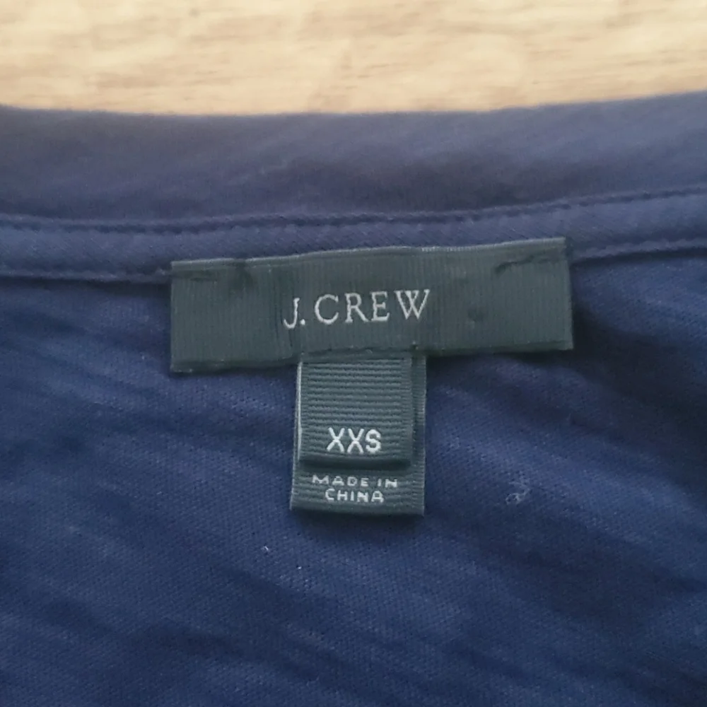 J. Crew Embellished Plaid Tartan T-Shirt/ Tee, XXS